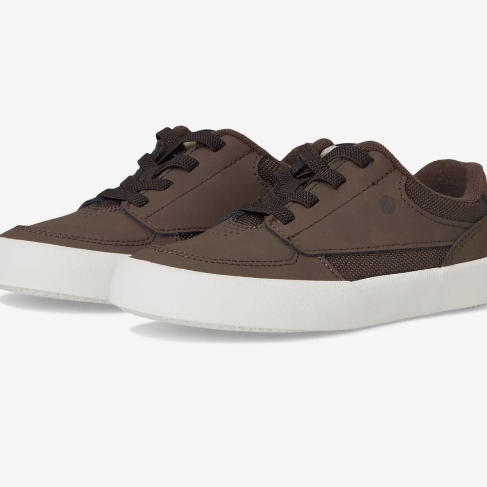 Boys Sperry Top Sider Brown Lace Up Tuck LTT Sneaker Shoes Size 2M